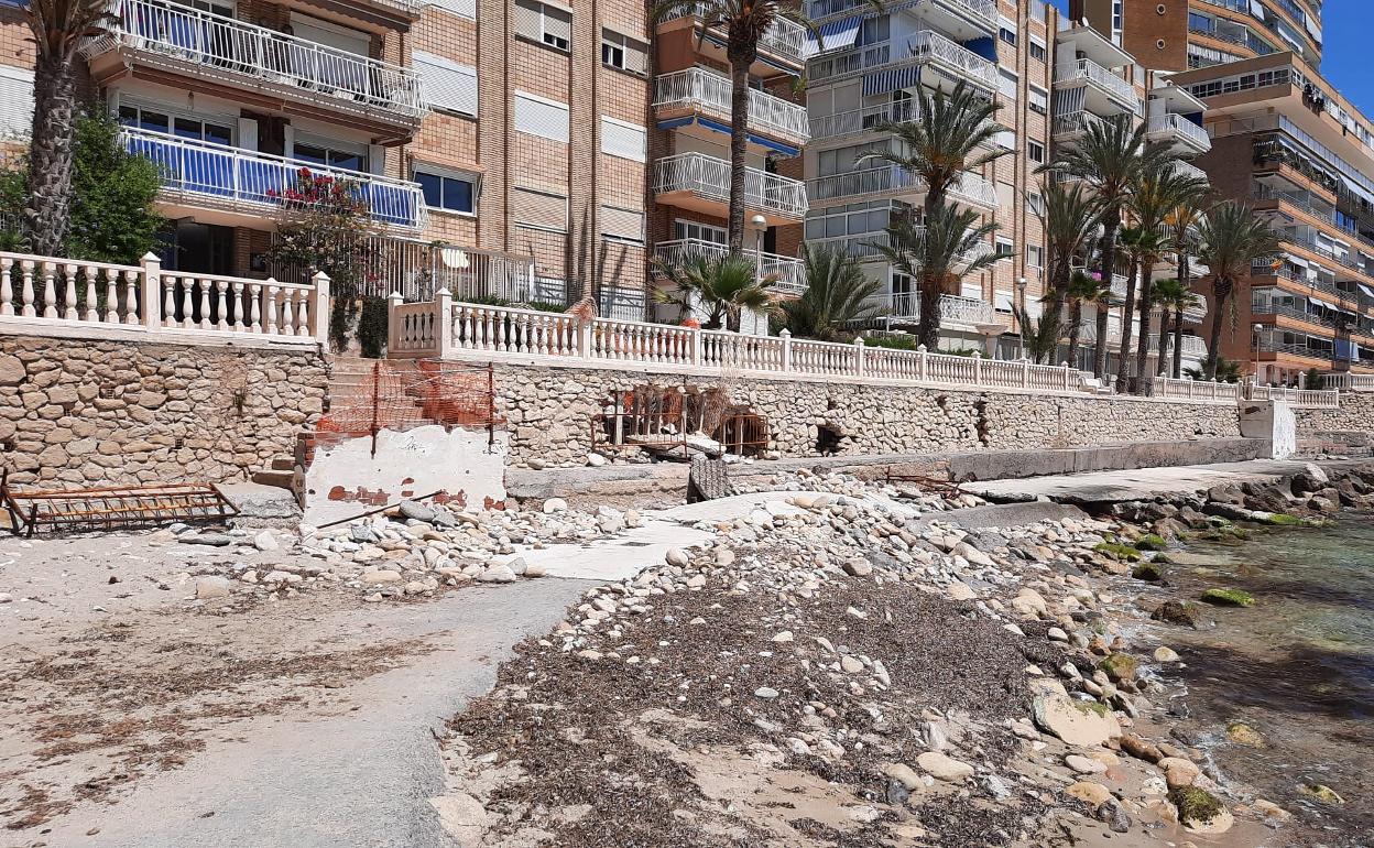 Una de las zonas afectadas por el temporal Gloria. 