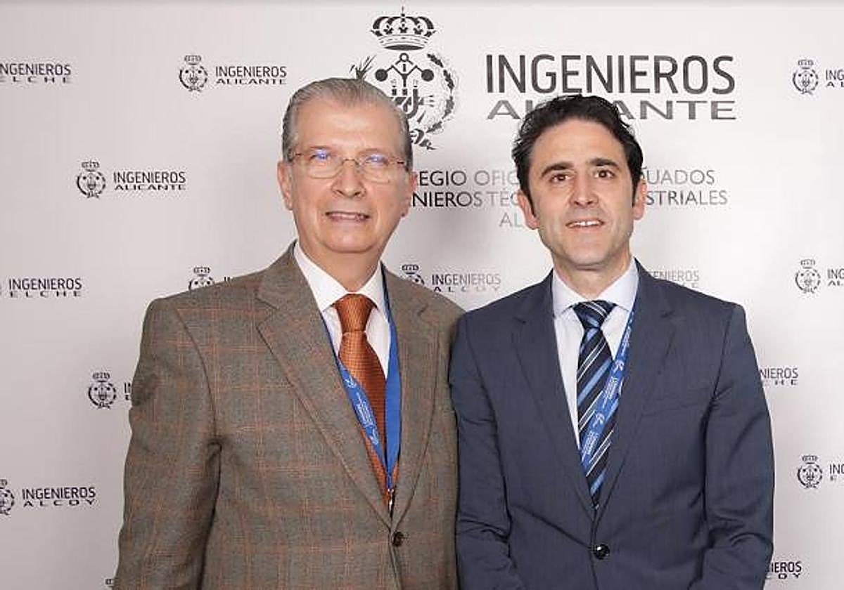Decano y Presidente del COGITI Antonio Martínez-Canales y José Antonio Galdón