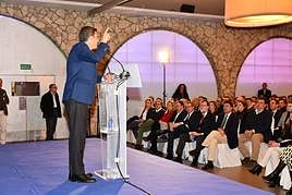 El candidato del PP a la Generalitat, Carlos Mazón, en Alicante.