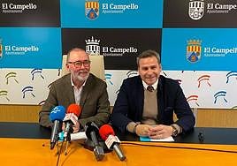 El alcalde de El Campello, Juanjo Berenguer, y el diputado de Carreteras, Alejandro Morant.
