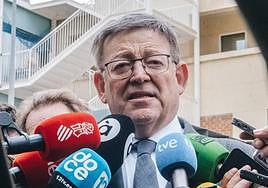 El president Ximo Puig en una reciente visita a las obras del Hospital General de Alicante