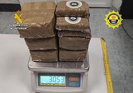 La droga intervenida por la Guardia Civil