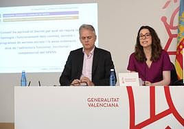 Los vicepresidentes del Consell, Héctor Illueca y Aitana Mas.