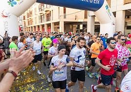 Inicio de la media maratón de Elche, este domingo.