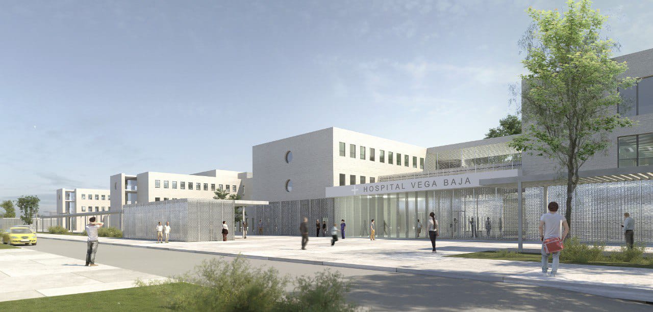 Reconstrucción virtual de la apariencia del hospital una vez finalizadas las obras.