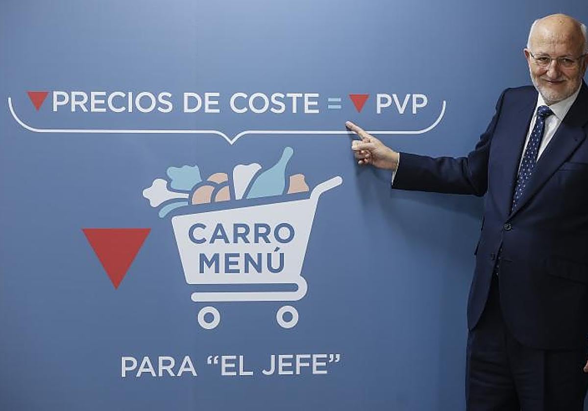 El presidente de Mercadona, Juan Roig, en la presentación de resultados de la compañía.