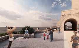 Recreación de la futura Vía Verde de Alicante