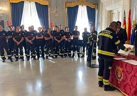 Momento de la toma de de posesión en el Ayuntamiento de Alicante