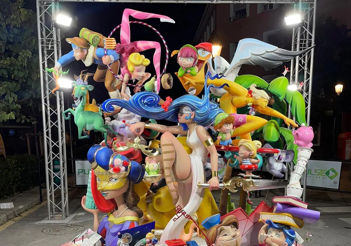 Falla infantil de Arquebisbe Olaechea-Sant Marcel·lí, obra de Raúl García Pertusa.