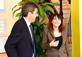 Carlos Mazón y Julia Parra, esta mañana en el Marq.