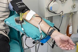 Donación en el Centro de Transfusión de la Comunitat Valenciana en Alicante.