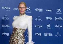 Belén Rueda en la alfombra roja de la pasada edición de los premios Goya.