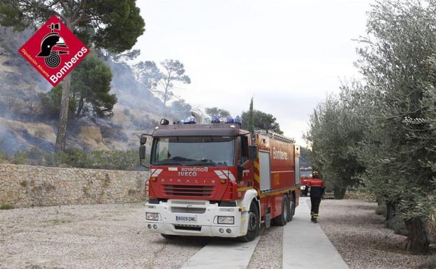 Imagen de archivo del incendio forestal de Aigües de pasado enero.