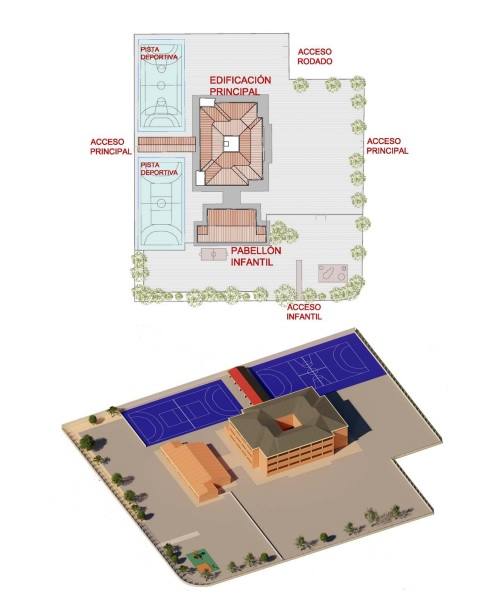 Imagen principal - Proyección de las obras de reforma del CEIP La Florida.