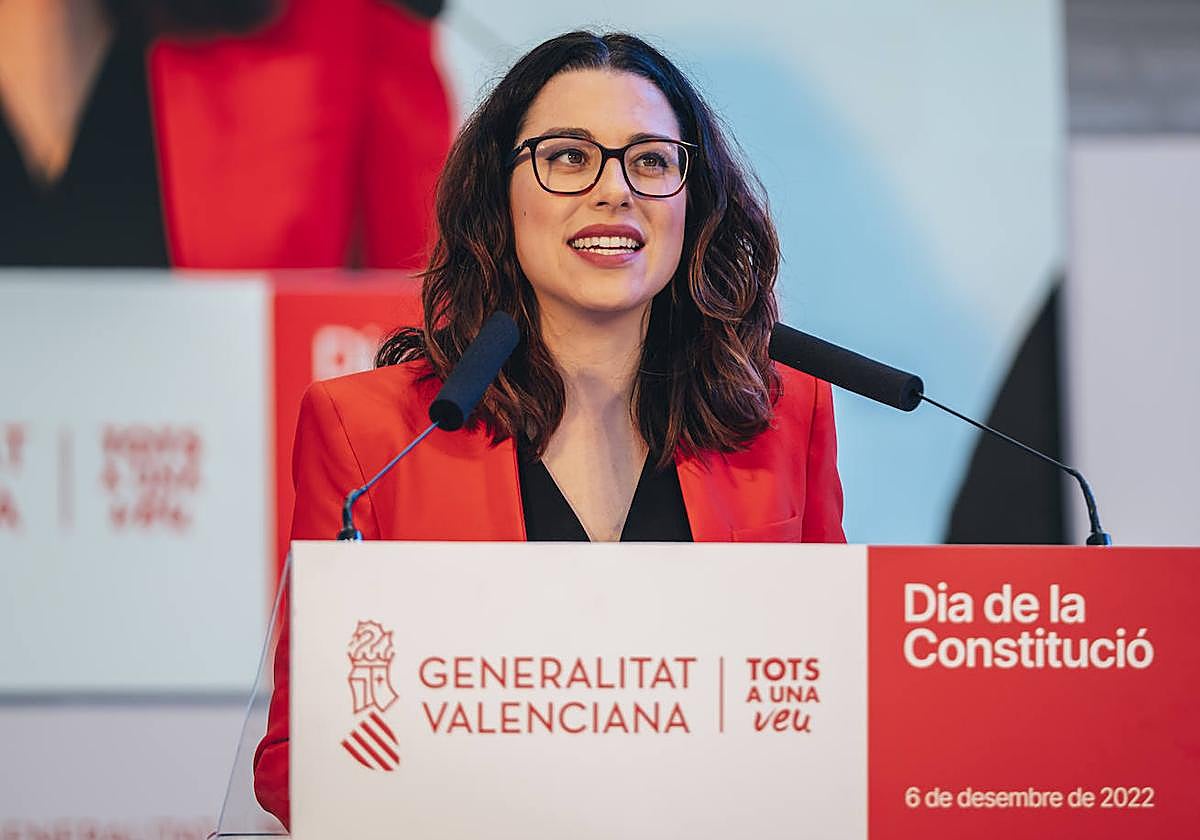 La vicepresidenta y portavoz del Gobierno valenciano, Aitana Mas, el Día de la Constitución.