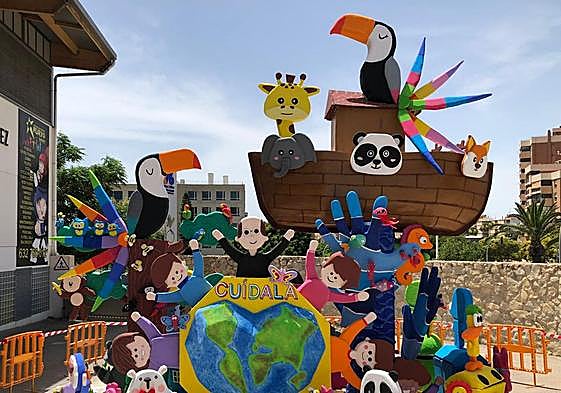 Hoguera del colegio Calasancio, ganadora de la última edición del concurso.