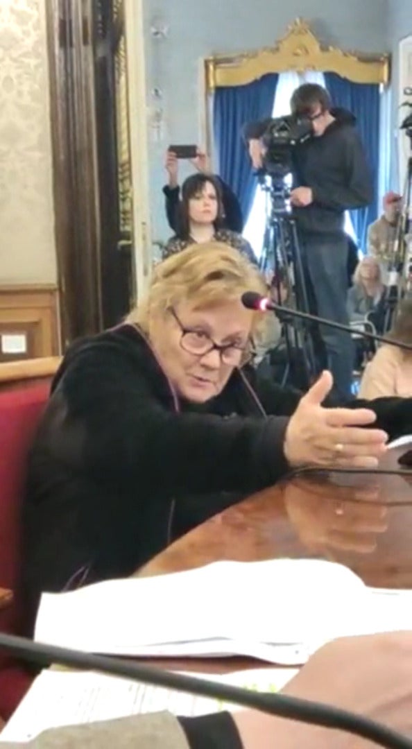 Intervención de María en el pleno de Alicante