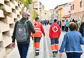 Efectivos de Cruz Roja en Santa Faz.