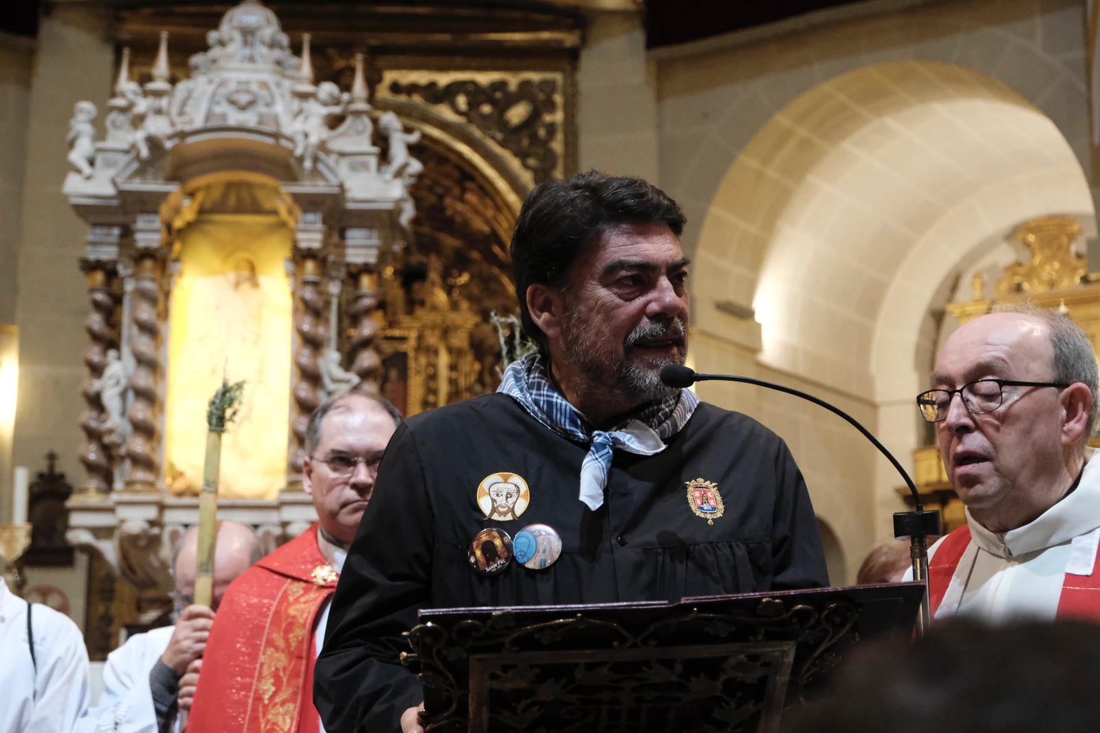 Luis Barcala en la romería de la Santa Faz de este jueves.