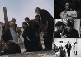 Fotogramas de los cortos de Pedro Casablanc, Marta Nieto, Miguel Ibáñez y Luis Larrodera.