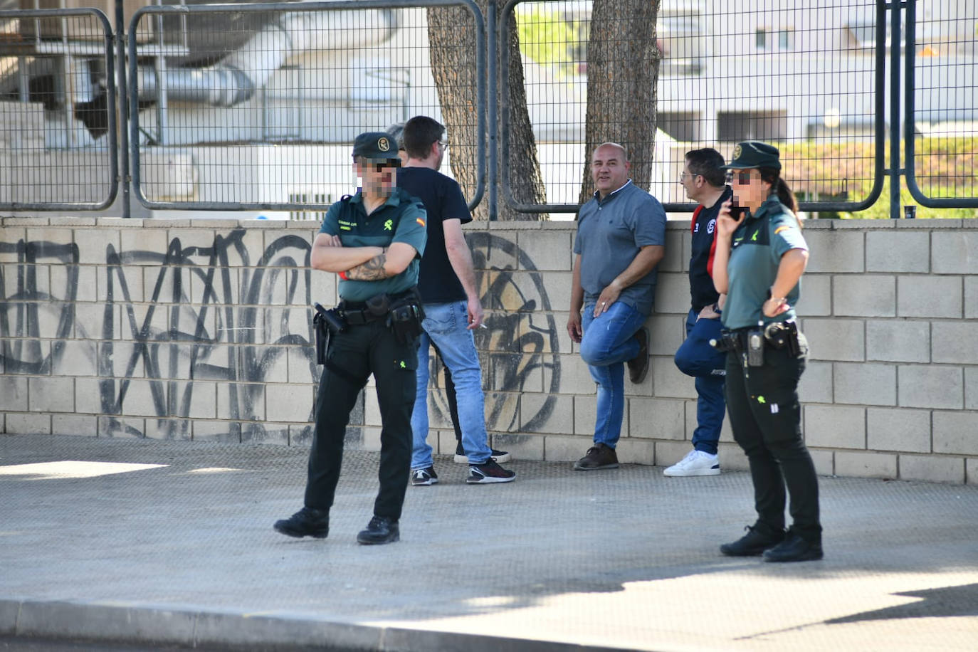 Momentos de la concentración, en Santa Lucía.