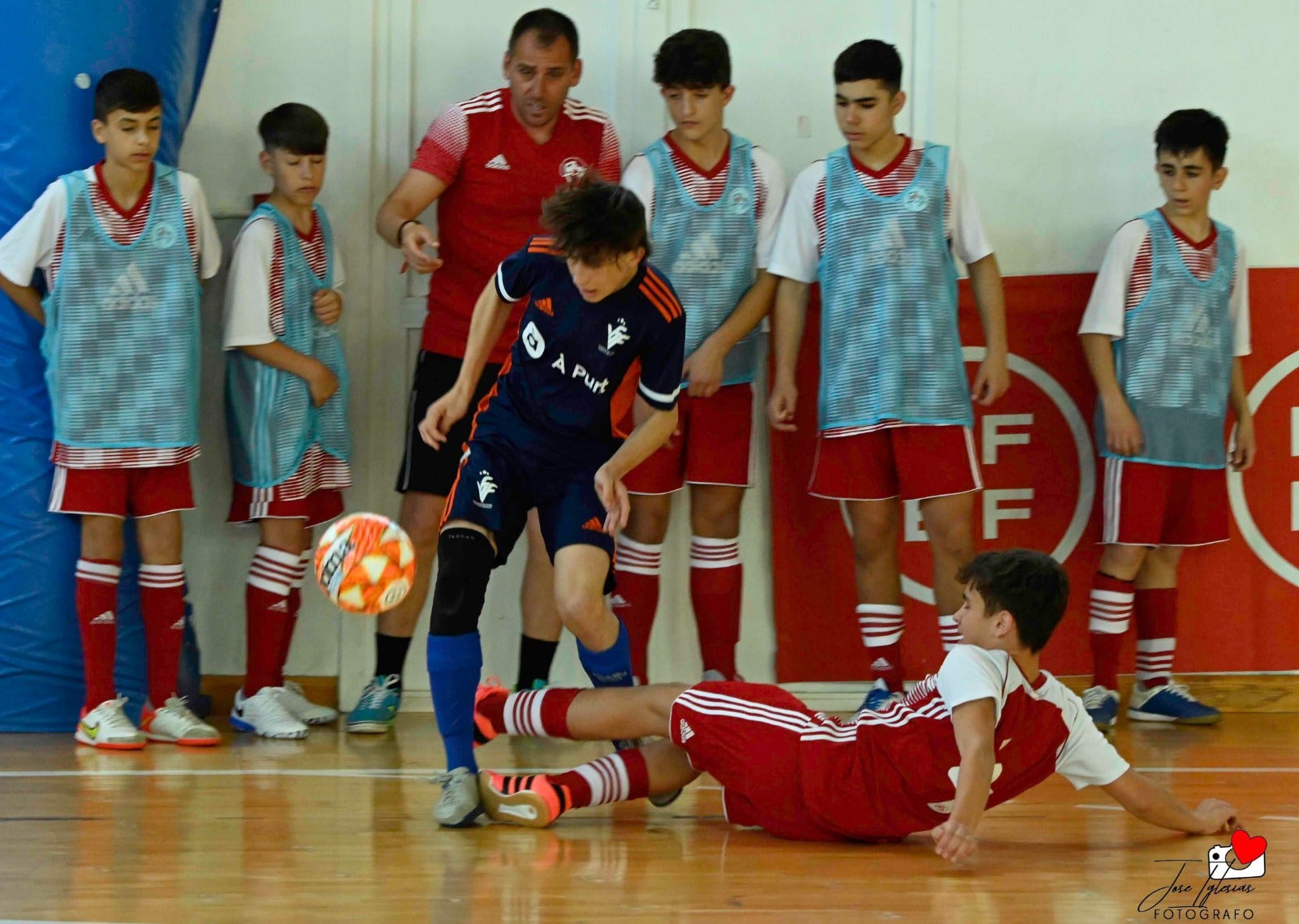 Tres de cinco de la Selección Valenciana Sub-14 de fútbol sala en el Nacional de San Javier