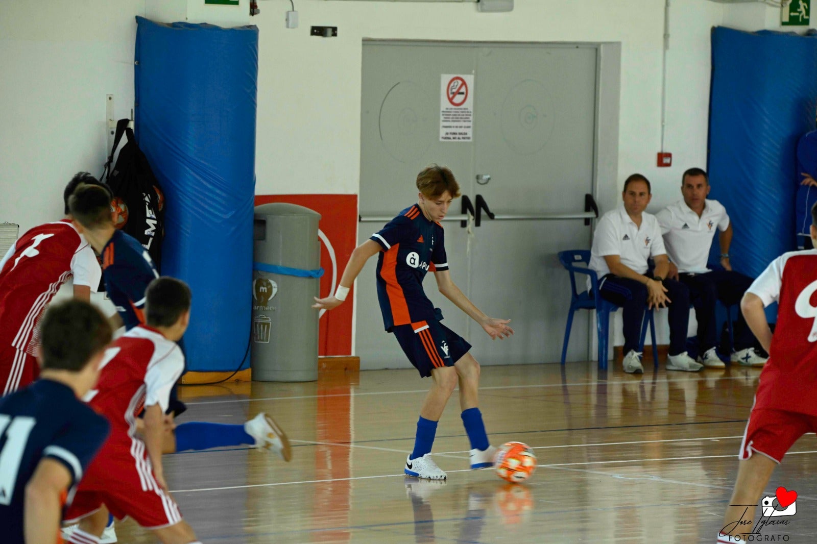 Tres de cinco de la Selección Valenciana Sub-14 de fútbol sala en el Nacional de San Javier