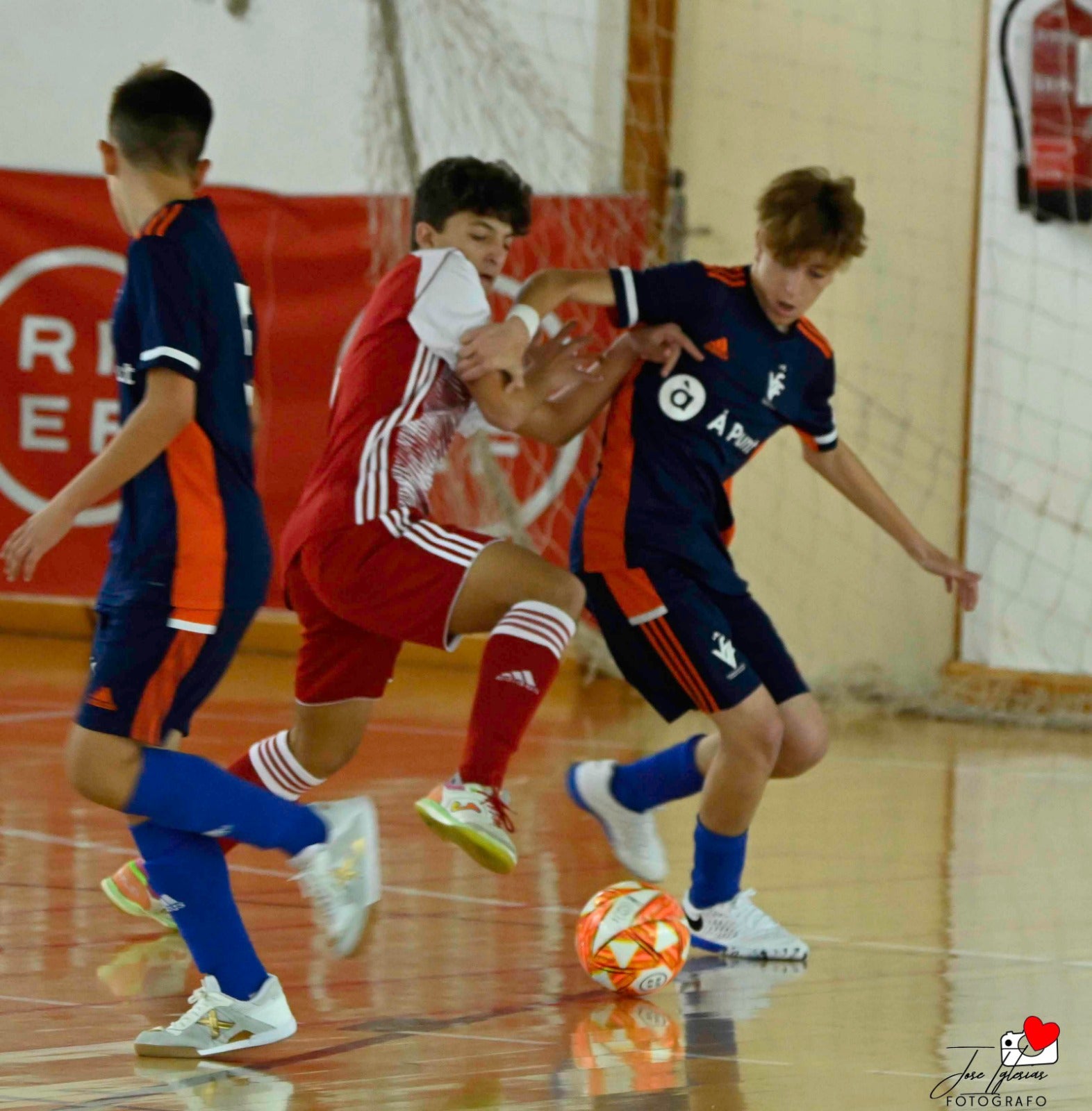 Tres de cinco de la Selección Valenciana Sub-14 de fútbol sala en el Nacional de San Javier