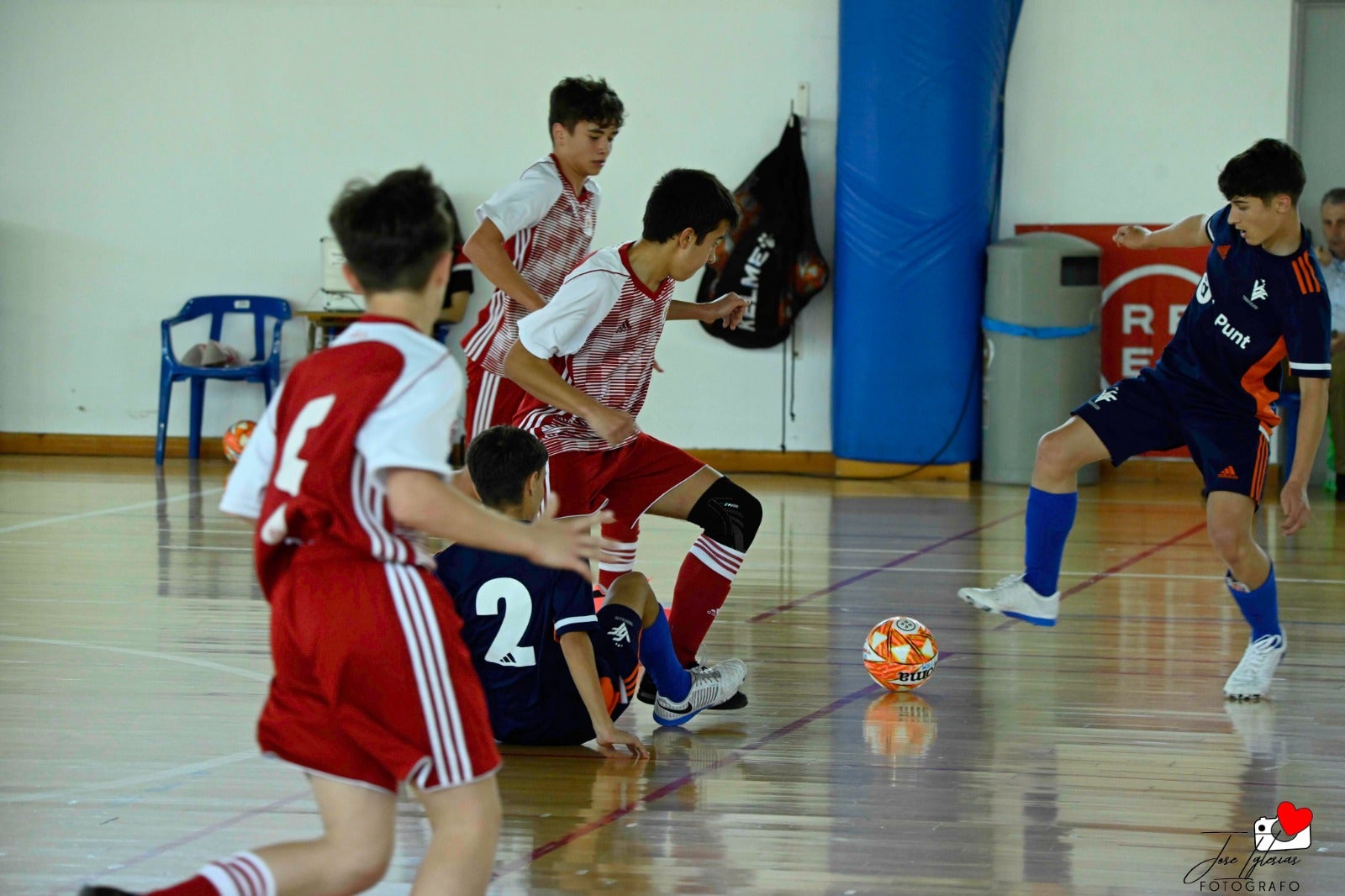 Tres de cinco de la Selección Valenciana Sub-14 de fútbol sala en el Nacional de San Javier