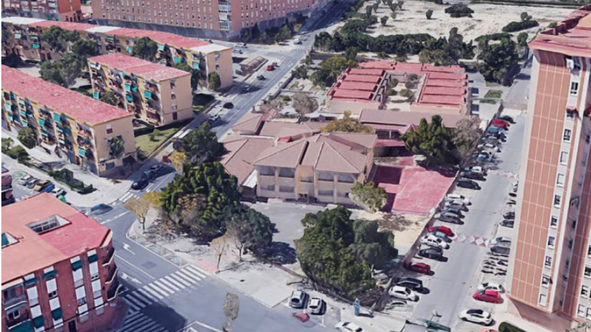 Imagen aérea del CEE Santo Ángel