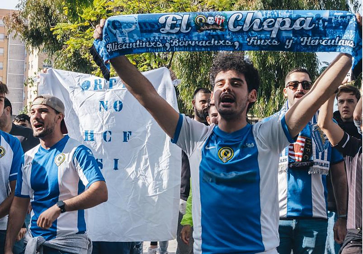 Protesta de las peñas del Hércules del pasado mes de noviembre