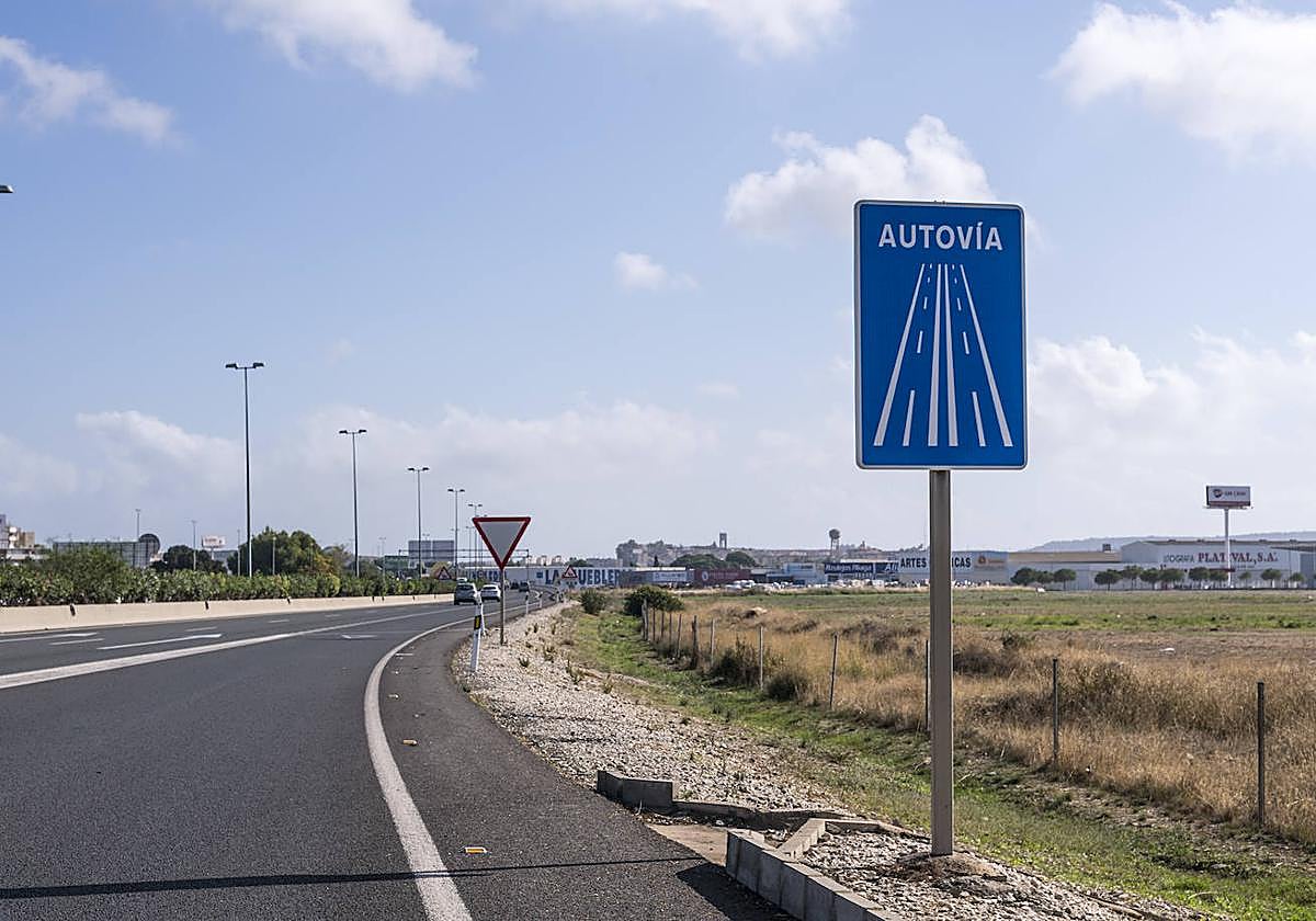 Salida de la autovía en Alicante
