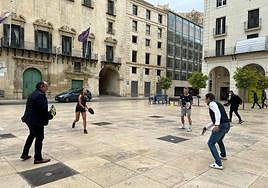 El concejal de Deportes, en la presentación del World Pádel Tour.
