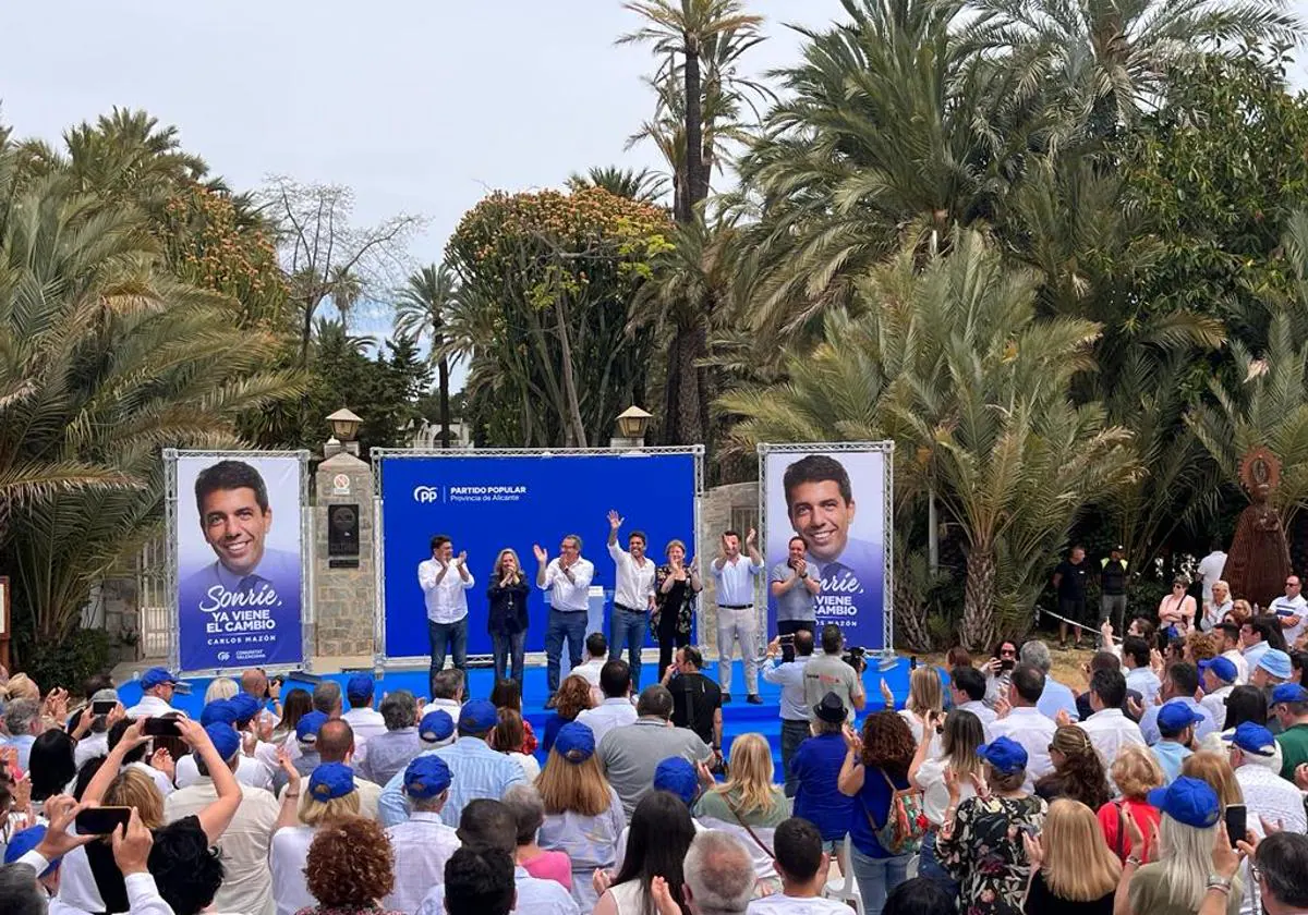 Imagen del acto de presentación en ELche de los candidatos por la provincia de Alicante