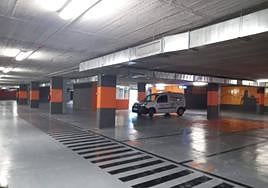 Interior del nuevo parking municipal de San Vicente del Raspeig.
