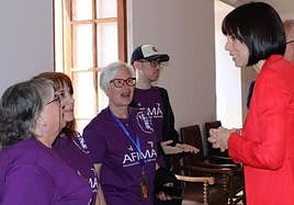 La ministra de Ciencia, Diana Morant, en su visita a Dénia.