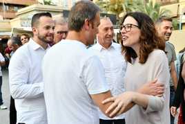 Aitana Mas en el inicio de la campaña en Alicante.