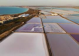 Imagen de las salinas de Santa Pola.