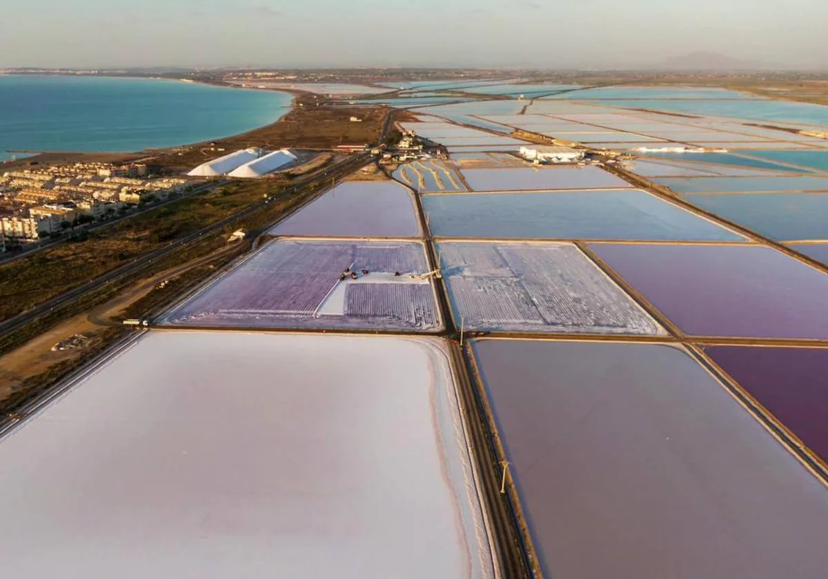 Imagen de las salinas de Santa Pola.