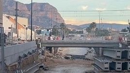 Imagen de archivo de las obras de la entrada a Benidorm