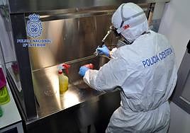 Laboratorio de la Policía Científica.