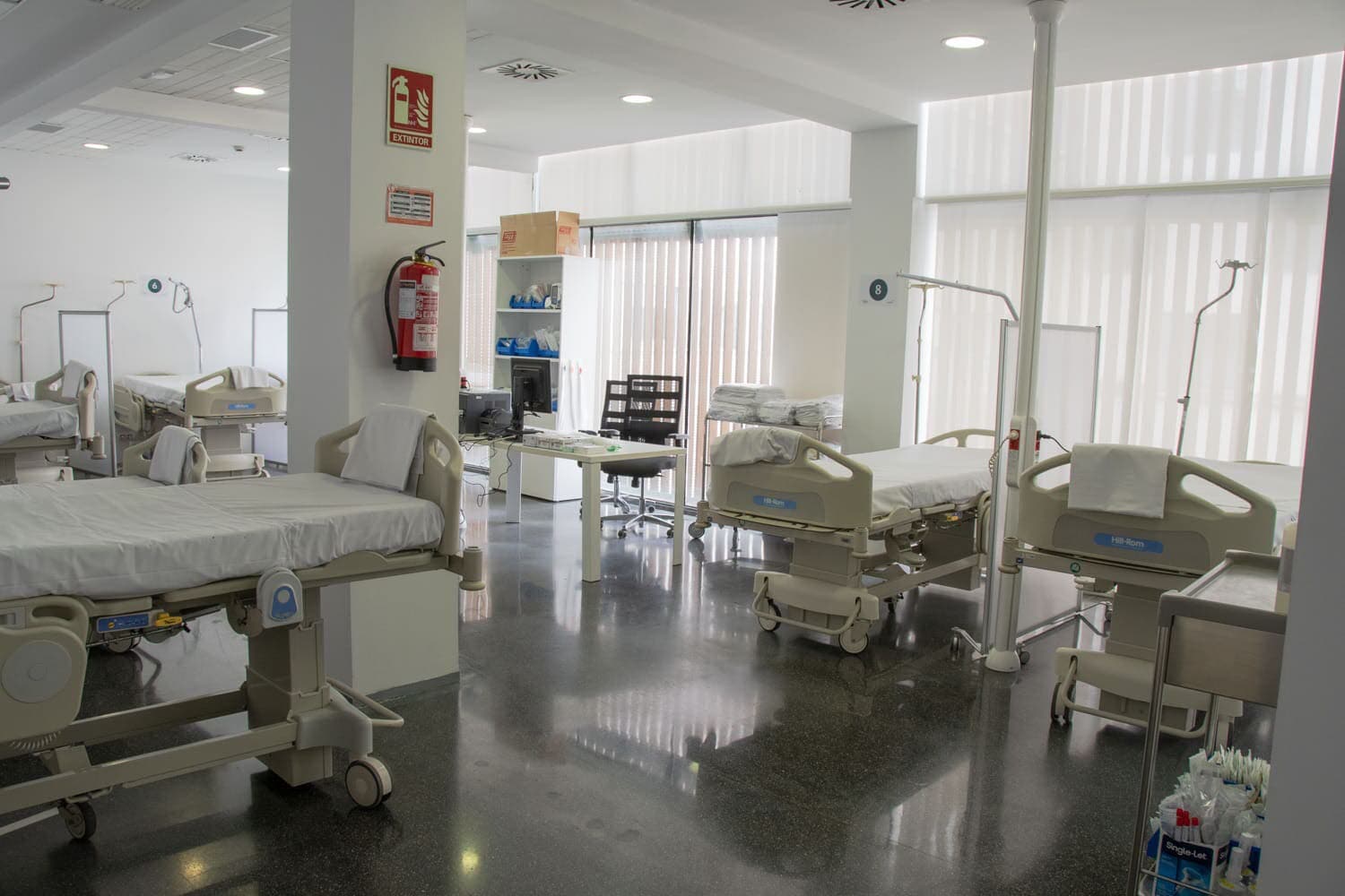 Sala de urgencias del Hospital de Dénia habilitada en plena pandemia.