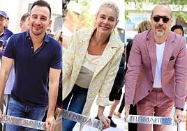 Actores y cineastas con sus sillas en el 'Paseo de las Estrellas'.