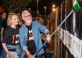 Martine Mertens y Patrick de Meirsman durante la pasada campaña electoral