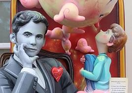 Ninot de la exposición sobre el poeta granadino Federico García Lorca.