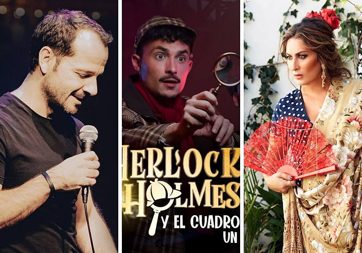 Ángel Martín; Sherlock Holmes y Estrella Morente.