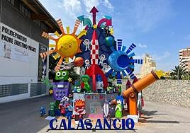 Hoguera del colegio Calasancio de Alicante.