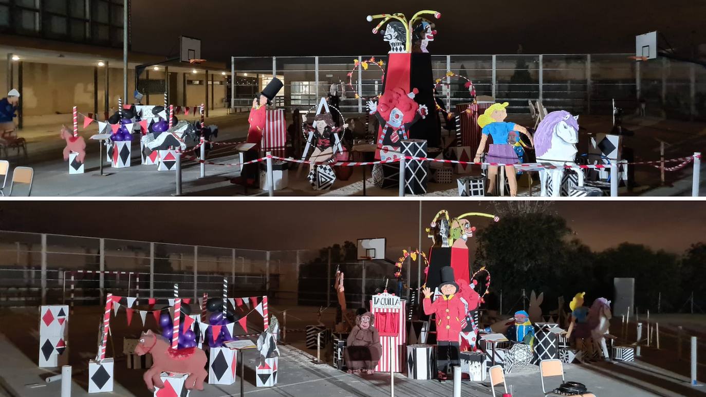 Hoguera del IES Leonardo Da Vinci de Alicante.