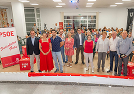 Los miembros de la candidatura del PSOE.