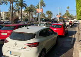 Colapso del tráfico en la avenida del Puerto y el centro de Alicante por las obras